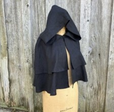 Linen Victorian Mourning Cloak  Women  s Cloak  Handmade Item
