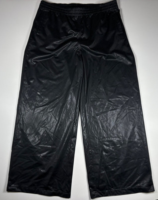 Mono B Pants Women 3XL Black Shimmer Wide Leg Elastic Waist Lounge Street