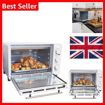 Mini Backofen 30L Elektroherd Grill Weiß 1500W Arbeitsplatte Aufwärmen Backen