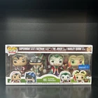 Funko Pop DC Super Heroes 4pk Superman Batman Joker Harley Quinn Holiday Set