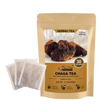 - Chaga Tea Bags, 30 Teabags, 2g/bag - Premium Chaga Mushroom Tea - Non-GMO -...