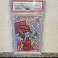 2023 Panini Absolute Kaboom! Horizontal Josh Jacobs #10 PSA 10 Raiders