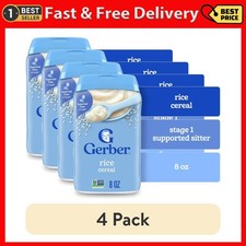  4 Pack Gerber Stage 1 Baby Food, Baby Rice Cereal, Gerber Cereal for Baby