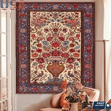 Boho Vintage Floral Wall Tapestry Easy Install Home Decor Room Hanging Art New