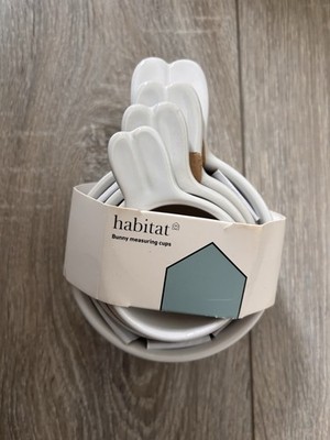 Habitat White Household Bunny Messbecher Neu unbenutzt Set