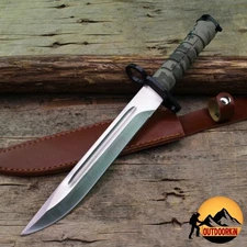 13.75" Green Digital camo Bayonet Hunting Knife with Sheath
