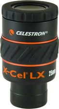 CELESTRON X-CEL LX 1.25" 25mm Telescope Eyepiece Wide Angle Fully Multi-Coated