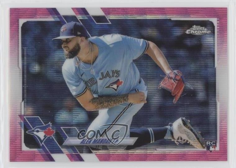 2021 Topps Chrome Update Target Pink Wave Refractor Alek Manoah #USC65 uk2