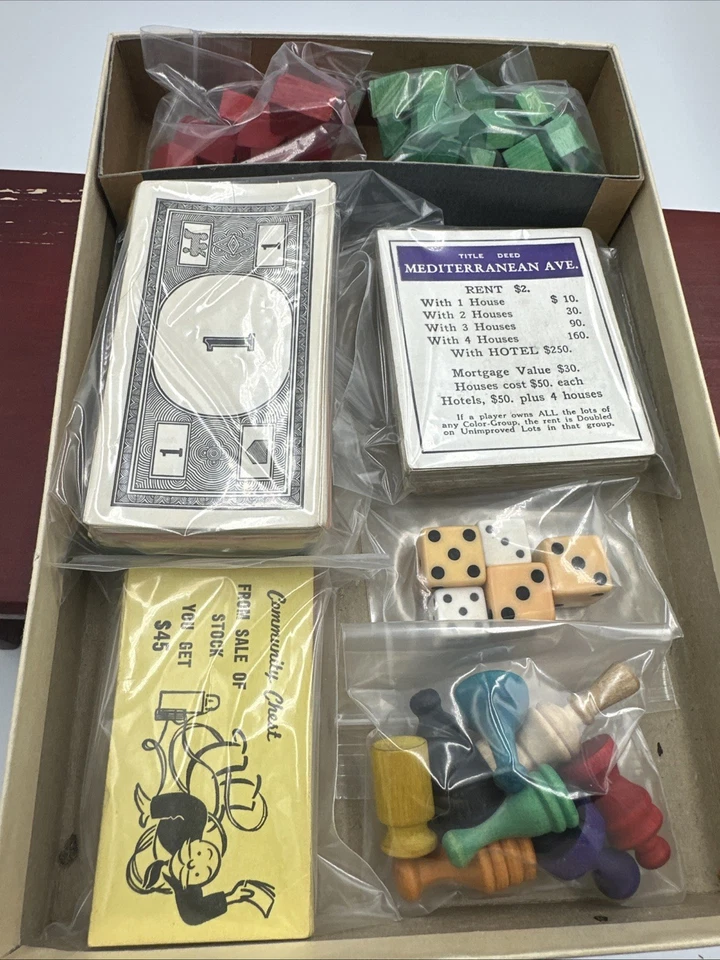 Monopoly Board, Juego Vintage 1954 Edición Popular Parker Bros. Salem, Mass USA Foto 2 de 4