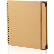 Scrapbook Album 80 Pages 8 x 8 Inch Brown Memory Book for Wedding Anniversary