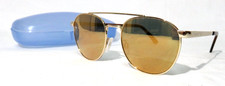 Suncloud Motorist Polarized Sunglasses Gold metal w/mirror lenses