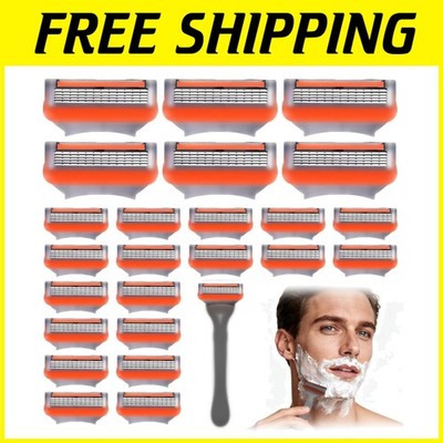 24Pcs  Men's Razor Blades - 5-Layer Cartridge Refills