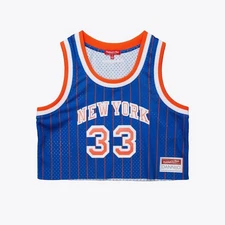 Women's New York Knicks Patrick Ewing Mitchell & Ness x DANNIJO Royal Fashion M