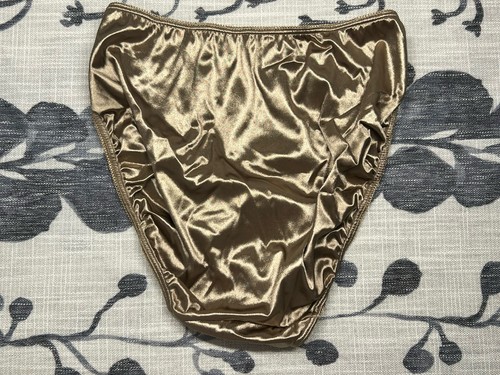 RARE VINTAGE 1995 VICTORIA'S SECRET SECOND SKIN SATIN GOLD LABEL BIKINI PANTY M - Picture 3 of 7