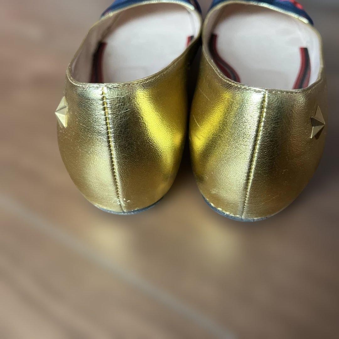 Gucci Ribbon Flat Shoes Gold Star Design Size 37 US About 7 For Women thumbnail 18