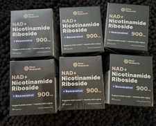 6 Pack Reus Research NR900 NAD+ Anti-Aging Supplement Skin Energy & Focus 80 ct