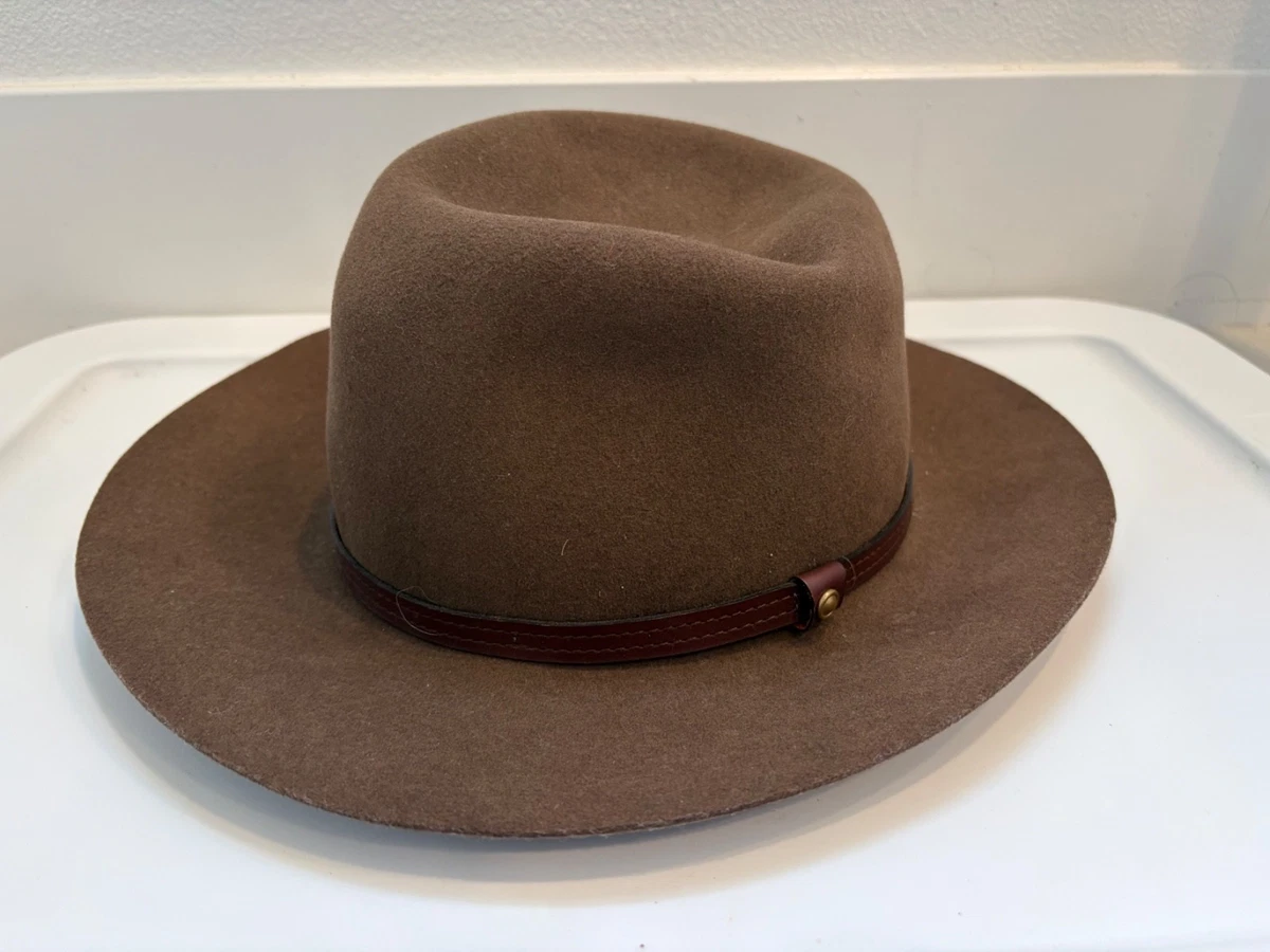 Rag & Bone Hat Fedora Fitted Womens M Navy Wool Floppy Wide Brim Leather rag & bone Fedora Hats for Women for sale | eBay main image 3
