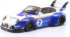 2023 Porsche 911 RWB X Liberty Walk White in 1:18 scale by GT Spirit