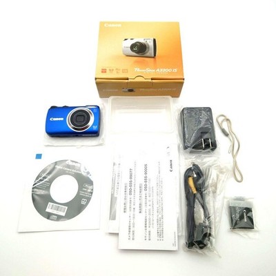 [EXC] Canon PowerShot A3300 IS Blue Tested Working w/Box Full Set - From JAPAN