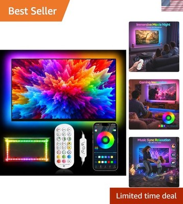 Dimmable 9.8FT RGB TV LED Backlight - Music Sync App Controlled Decor Lights