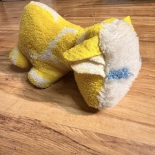 Vintage Eden Toys Wind Up Musical Yellow Cow Plush With Bell Rope Tail Works