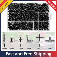300 Pcs Drip Irrigation Fittings Kit - 1/4" Barbed Connectors Garden Lawn Pots