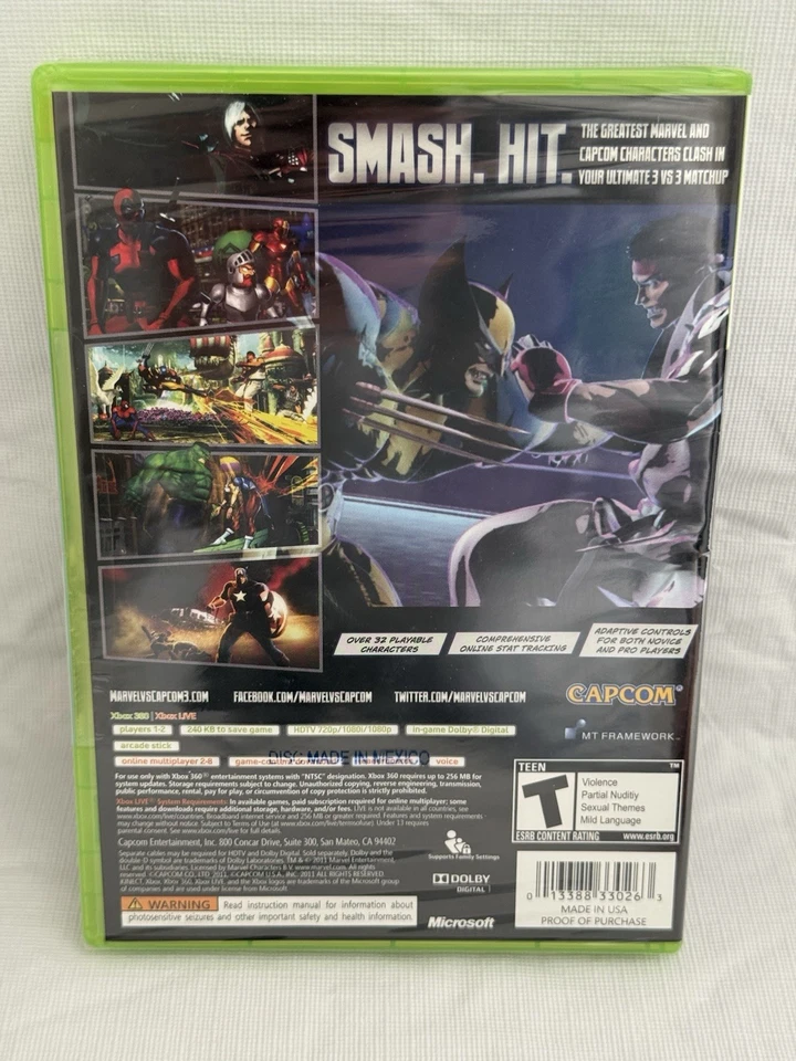 Marvel vs. Capcom 3: Fate of Two Worlds (Microsoft Xbox 360) Brand New *SEALED* - Image 2 of 4