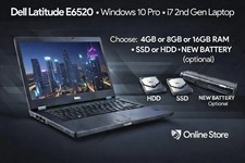 Dell Latitude E6520 | Intel Core i7-2nd GEN | Windows 10 Pro | Optical Drive