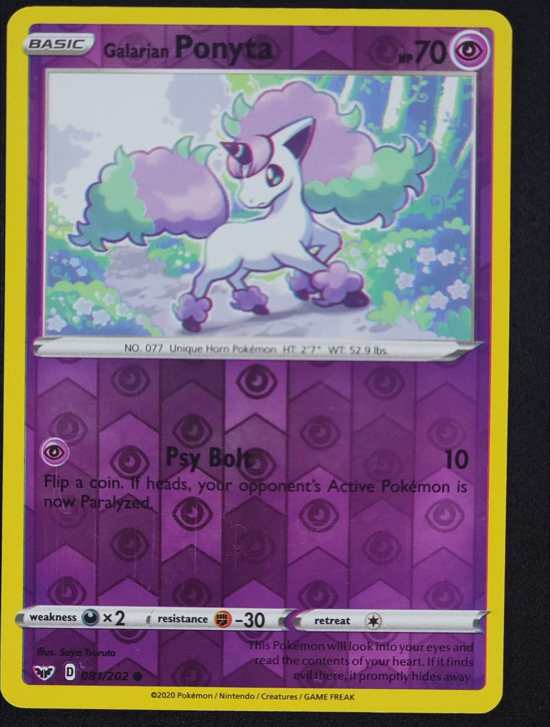 Galarian Ponyta (081/202) SWSH01: Sword & Shield Base Set - LP Reverse Holofoil