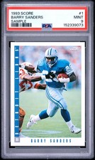 1993 SCORE SAMPLE #1 BARRY SANDERS PSA 9