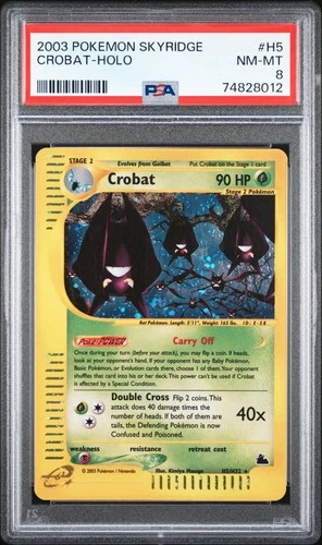 Pokemon Crobat Holo Skyridge H5 PSA 8