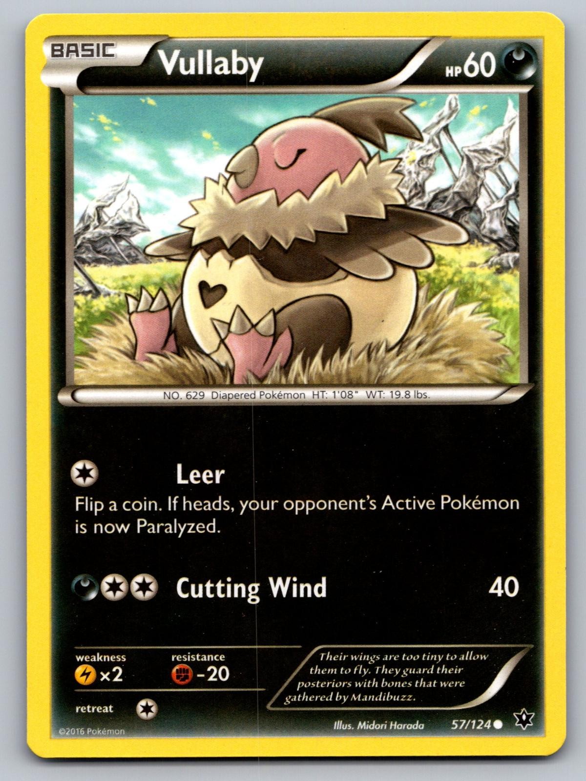 Vullaby 57/124 Common Fates Collide Pokemon Lightly Played