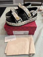 NEW Tory Burch KIRA SPORT SANDAL in Multi Sequins Sz 7