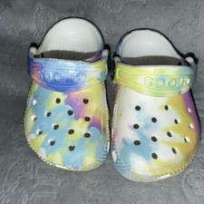 Crocs Classic Clog Rose Tie Dye Pastels Size C4 Toddler Girl