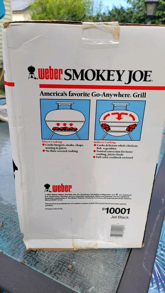 Vintage New In Box - 1985 WEBER SMOKEY JOE The Go-Anywhere BBQ GRILL #10001  - Image 3 of 4