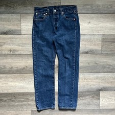 Levi's Men's 30x30 501 Original Fit Jeans Straight Button Fly Blue Denim Classic