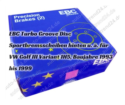 Turbo Groove Sportbremsscheiben hinten u.a.: VW Golf III Variant 1H5 1993-1999 - Bild 3 von 4
