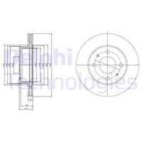Delphi 2X Bremsscheibe Vorne Ø234 Mm BelüFtet Unbeschichtet FüR Hyundai Atos MX