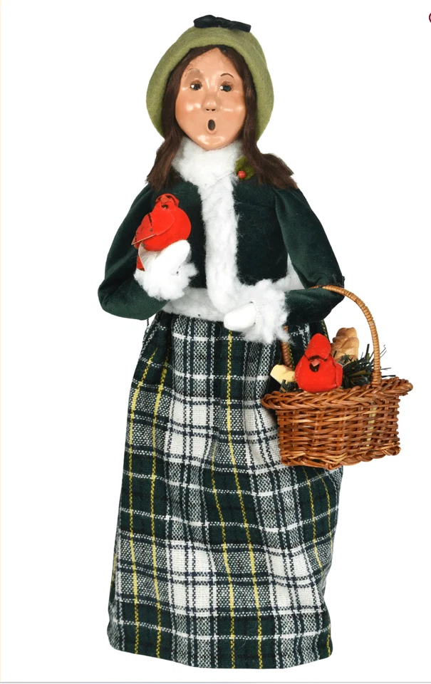 BYERS' CHOICE Byers’ Choice Cardinal Woman Caroler 111W 13” NEW Store Stock SALE