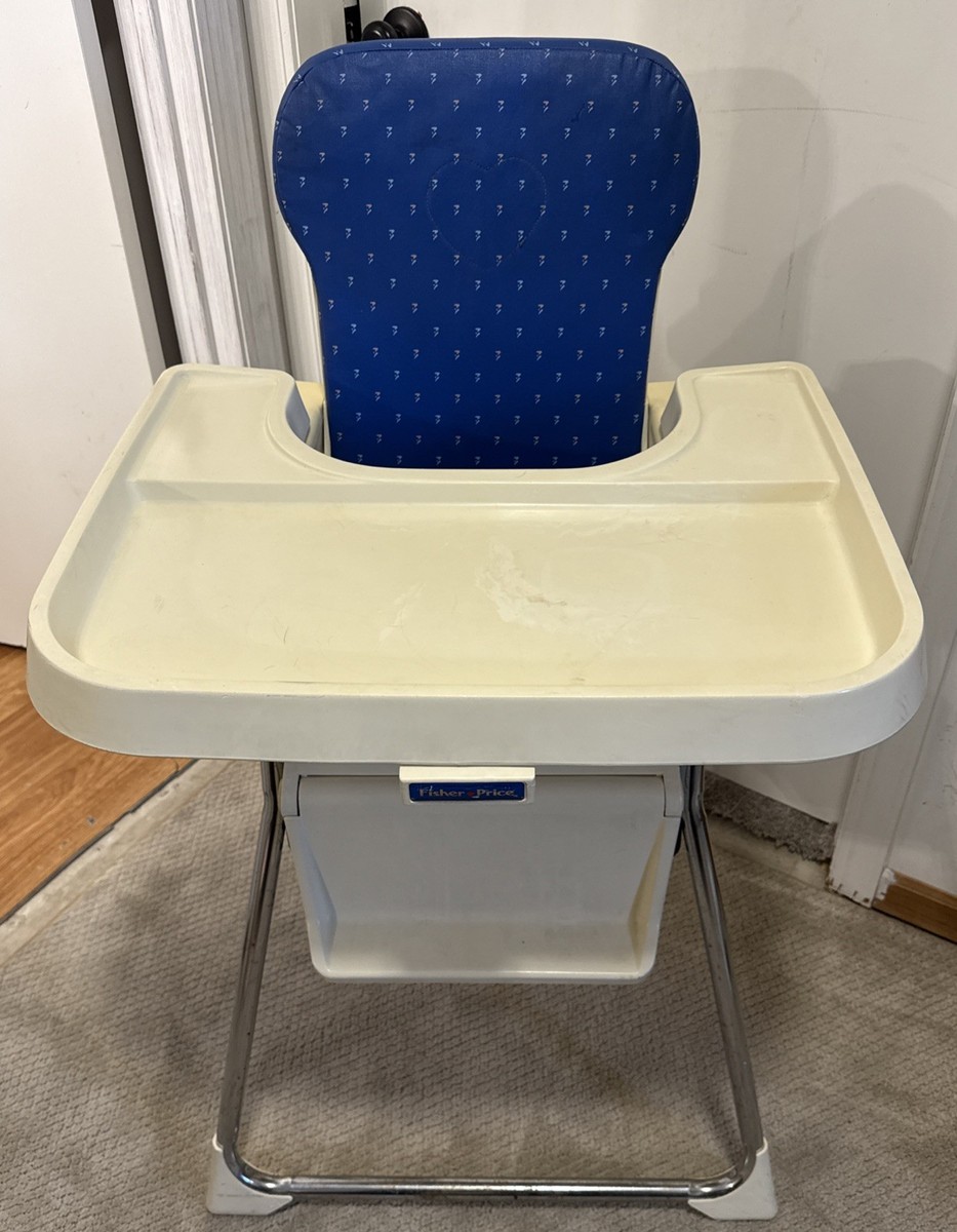 Fisher Price Space Saver High Chair From 1990s Vintage Blue Fisher