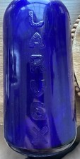 Beautiful Cobalt Blue Larvex poison bottle, c...