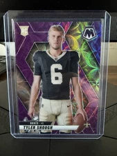 2025 Mosaic Tyler Shough Purple Scope Prizm #273 Variation RC New Orleans Saints