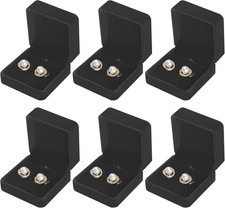 6PCS Velvet Jewelry Earring Gift Box Stud Necklace Pendant Display Case