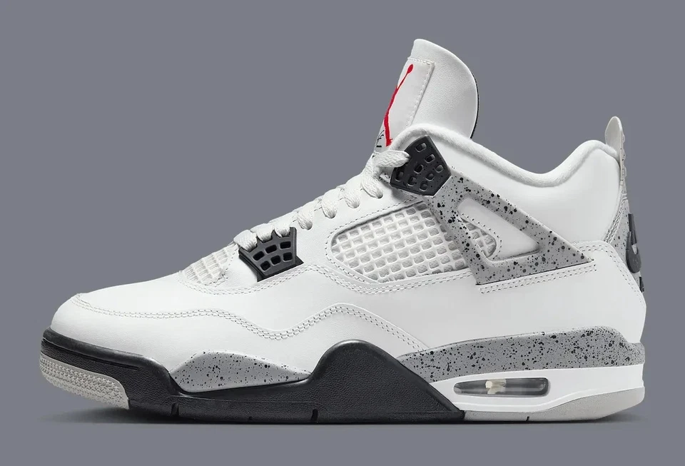 Nike-Air Jordan 4 Retro Blanco Cemento (2025) FV5029-100 Para hombres y Tallas GS Nuevas.~ Foto 2 de 4