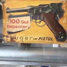 Vintage Luger Cap Pistol 100 Shot Repeater Toy with Box for Ages 8-11 Years