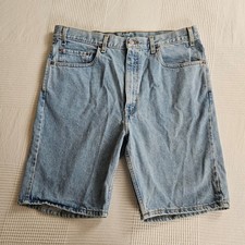 Vintage Levis 505 Regular Fit Denim Shorts Jorts Blue Mid Wash Cotton 90s Men 38