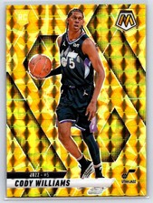 2024-25 Panini Mosaic Cody Williams #207 RC Reactive Yellow Mosaic Utah Jazz