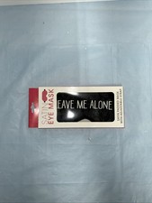 EYE MASK..SATIN..YOUR CHOICE OF LEAVE ME ALONE OR EYELASHES.ADJUSTABLE STRAP