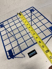 New Blue Metal Locker Shelf Organizer Stackable Folding Storage Rack 11x10x12