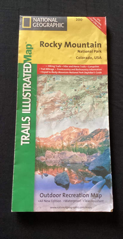 Rocky Mountain National Park Colorado National Geographic Trail Map #200